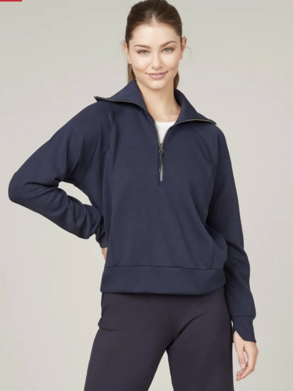 ✨ Spanx Air Essentials Half Zip Sweatshirt in Timeless Navy✨